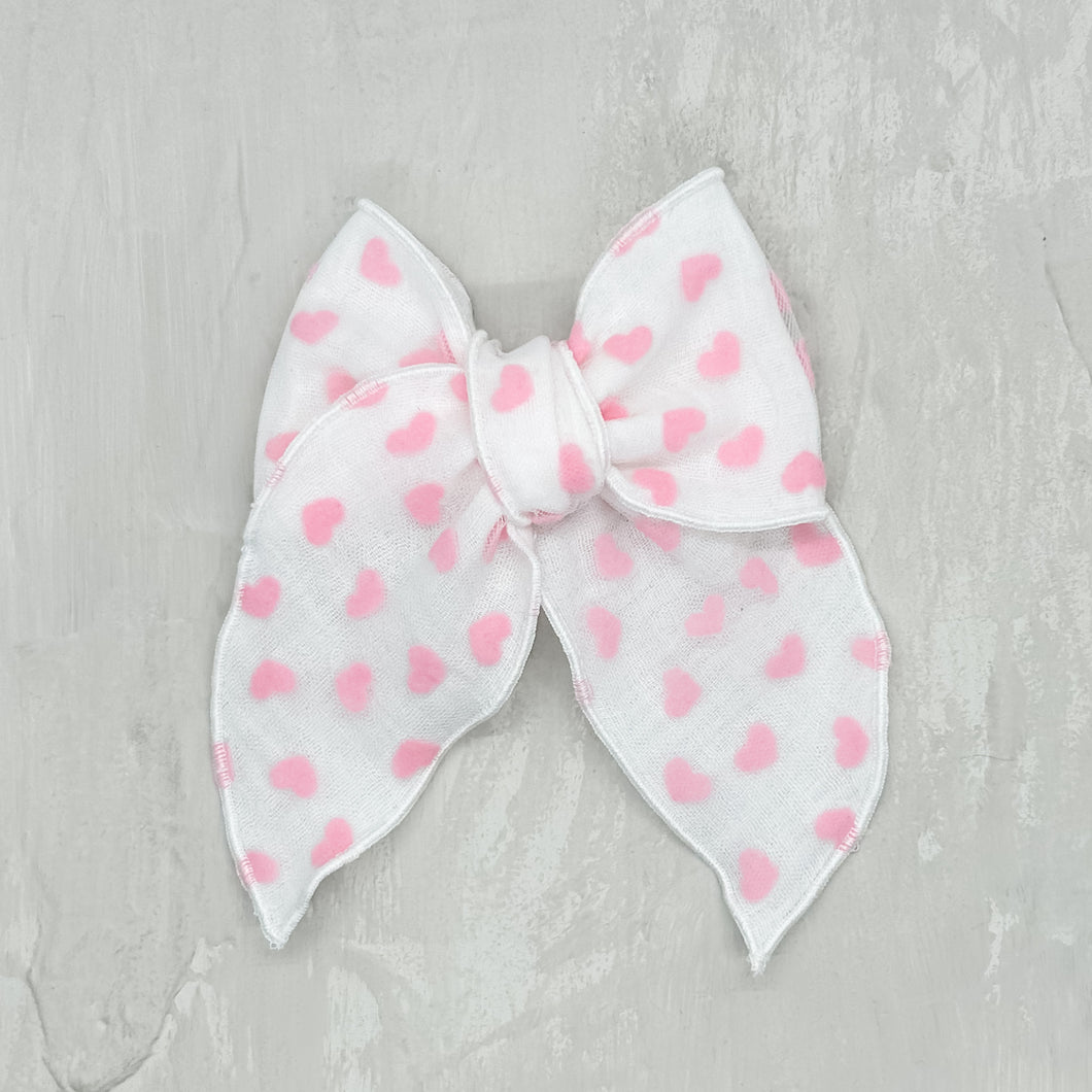 Fern Bow | Pink Hearts
