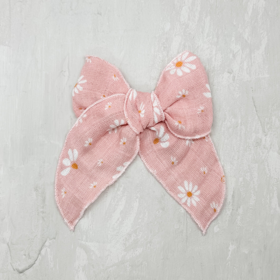 Fern Bow | Pink Daisy