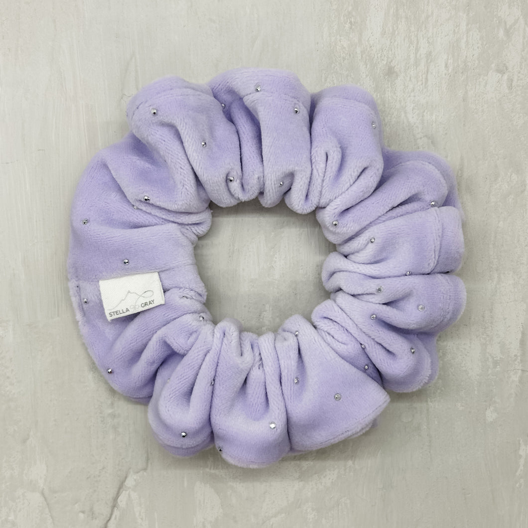Velvet Scrunchies | Lavender Rhinestone