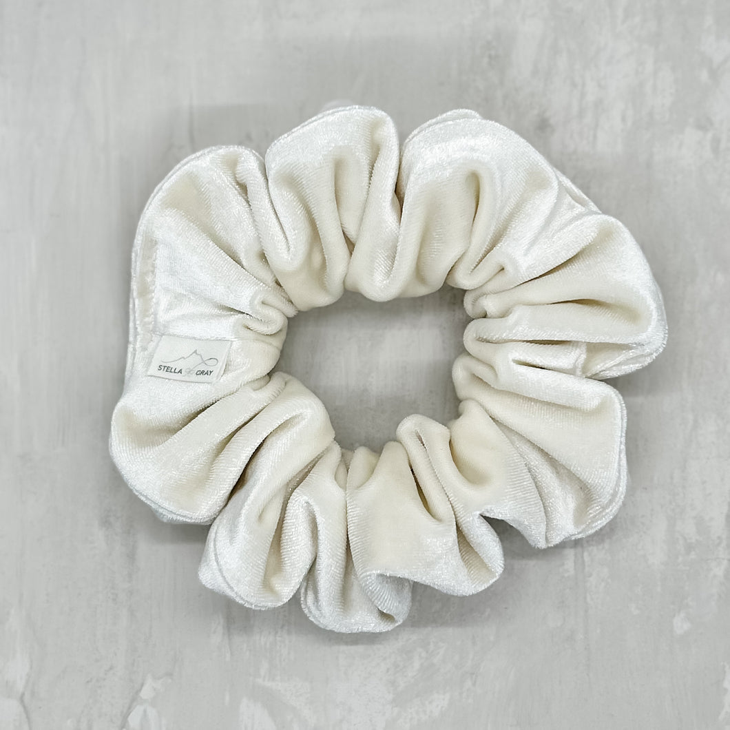 Velvet Scrunchies | Pearl