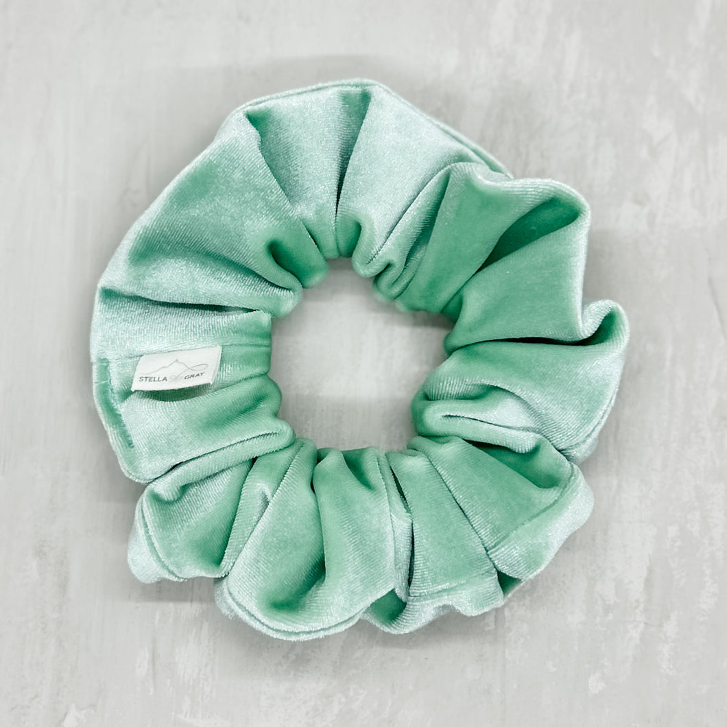 Velvet Scrunchies | Spring Green