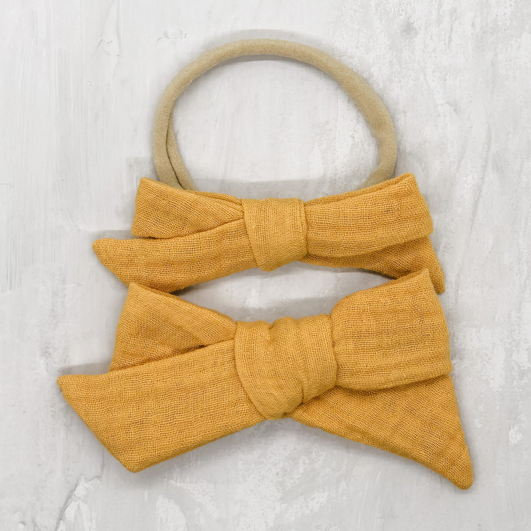Hand Tied Bow | Honey