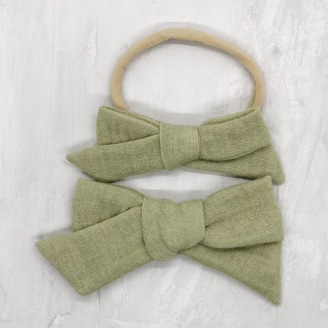 Hand Tied Bow | Sage
