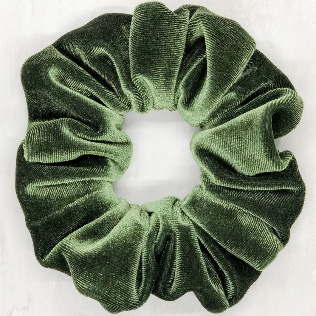 Velvet Scrunchies | Olive